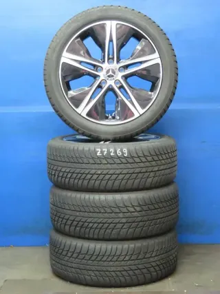 Original Mercedes A-Klasse Mercedes B-Klasse Mercedes CLA 18 Zoll 5-Speichen-Rad Winterräder + RDKS A1774010500 Schwarz Winterreifen - Bild 1