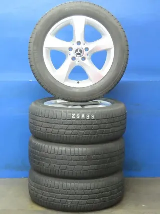 Original Mercedes V-Klasse Typ W447 bis 02/2024 Mercedes Vito Typ 447 Winterräder 17 Zoll 5-Speichen-Rad RDKS Alufelgen A4474014800 Silber Winterreifen 2x 6,5 mm 2x 7,2 mm - Bild 2