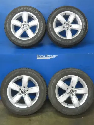 Original VW T-Roc 16 Zoll Corvara Winterräder Alufelgen 2GA601025Q Silber Winterreifen 4x 7 mm - Bild 13