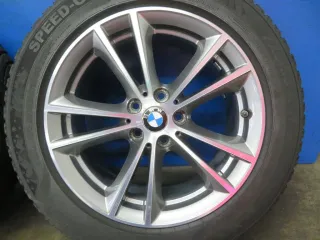 Original BMW 5er Typ G30 / G31 17 Zoll V-Speiche Winterräder + RDKS Alufelgen 6863417 Silber Winterreifen 2x 8 mm / 2x 8,4 mm - Bild 15