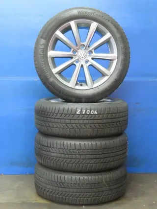 Original VW Passat Limousine B8 VW Passat Variant B8 VW Passat Alltrack B8 VW Arteon Winterräder Alufelgen 17 Zoll Merano 3G8071497 Anthrazit Winterreifen 2x 7 mm / 2x 7,8 mm - Bild 2