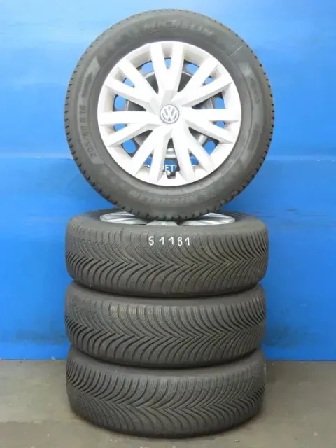 Background image for Original VW T-Roc Audi Q2 16 Zoll Stahlrad Winterräder 5Q0601027CJ Schwarz Winterreifen Michelin 2x 7 mm / 2x 7,5 mm