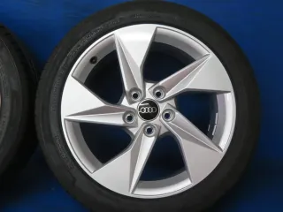 NEU Original Audi A3 Limousine + A3 Sportback Typ 8Y / GY 17 Zoll 5-Arm-Rad Sommerräder Alufelgen 8Y0601025A Silber Sommerreifen - Bild 8