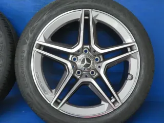 NEU Original A-Klasse Typ 177 B-Klasse Typ 247 CLA Typ 118 18 Zoll AMG 5-Doppelspeichen-Rad Sommerräder + RDKS Alufelgen A1774011500 Tremolit metallic / glanzgedreht Sommerreifen - Bild 7
