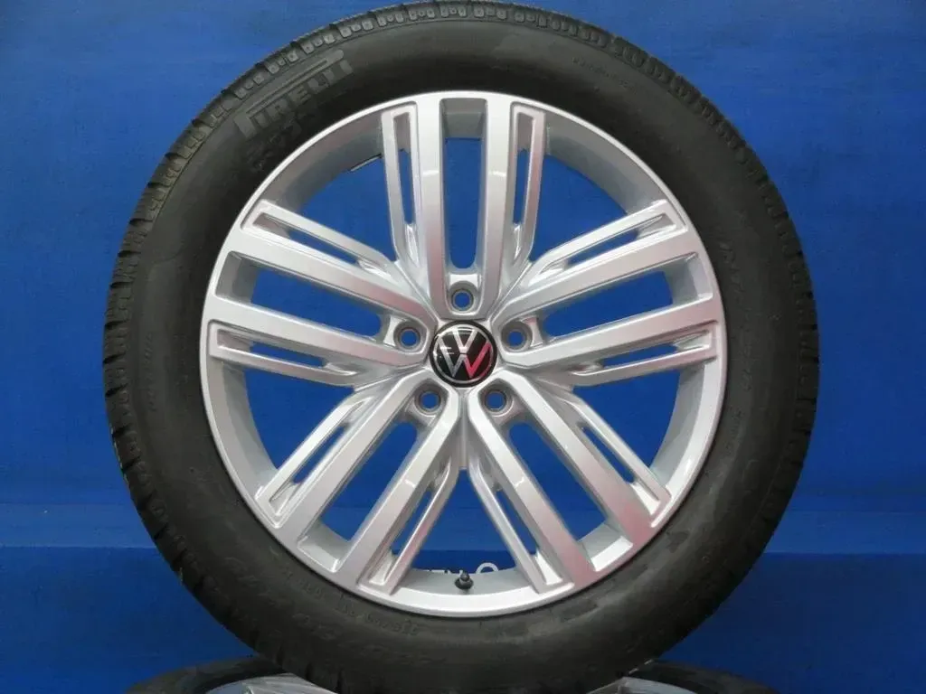 Original VW Tiguan VW Tiguan Allspace 19 Zoll Auckland Winterräder 5NA601025F Silber 4x 8,3 mm Winterreifen Alufelgen 5NA601025N - Bild 1