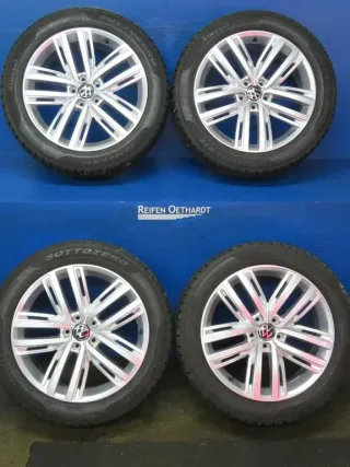 Original VW Tiguan VW Tiguan Allspace 19 Zoll Auckland Winterräder 5NA601025F Silber 2x 7,1 mm / 2x 7,6 mm Winterreifen Alufelgen 5NA601025N - Bild 16