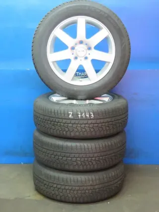 Audi A4 Typ B8 / 8K + B9 / 8W Winterräder 16 Zoll Alufelgen Silber Winterreifen ca. 2x 7 mm / 2x 8 mm - Bild 2