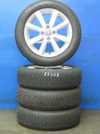 Original VW Up 15 Zoll Merano Winterräder Alufelgen 1S0601025BP Silber Winterreifen 2x 6 mm / 2x 7,6 mm - Bild 2