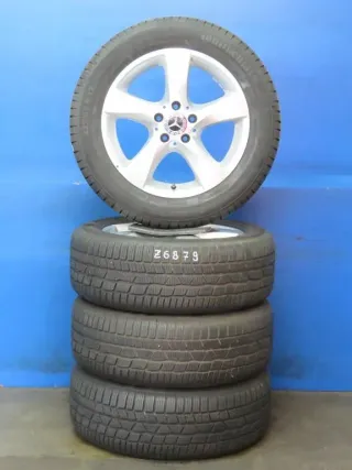 Original Mercedes V-Klasse Typ W447 bis 02/2024 Mercedes Vito Typ 447 Winterräder 17 Zoll 5-Speichen-Rad RDKS Alufelgen A4474012200 Silber Winterreifen 2x 7,3 mm 2x 8,3 mm - Bild 2