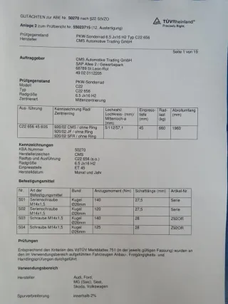 Skoda Octavia IV Typ NX VW Touran II VW T-Roc VW Caddy V Winterräder Alufelgen 16 Zoll CMS C22 Silber Winterreifen 4x 7 mm - Bild 16