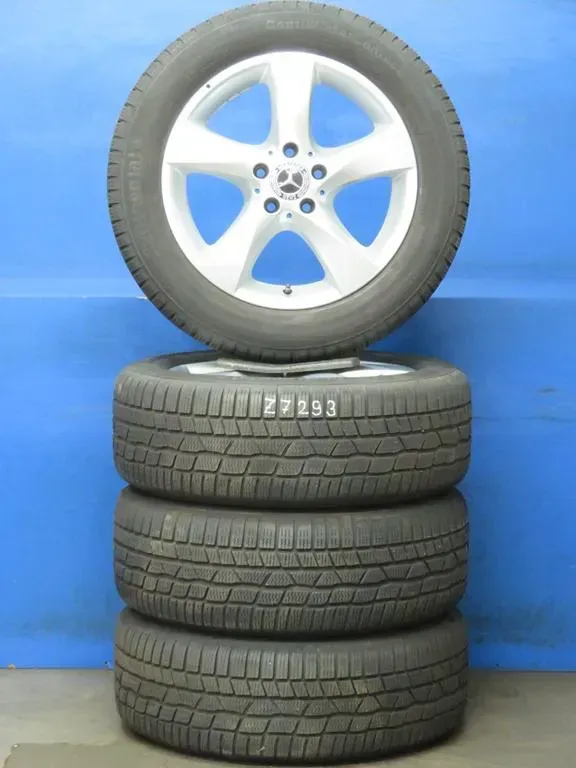 Original Mercedes V-Klasse Typ W447 bis 02/2024 Mercedes Vito Typ 447 Winterräder 17 Zoll 5-Speichen-Rad RDKS Silber Winterreifen gebraucht - Bild 1