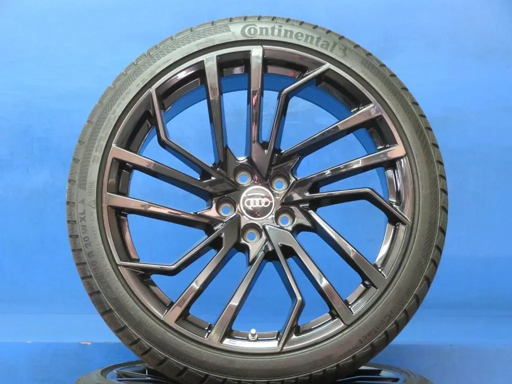 Original Audi RS5 Audi RS4 20 Zoll 5-Segmentspeichen-Evo Winterräder + RDKS Alufelgen 8W0601025FE Schwarz Winterreifen 4x 5,5 mm - Bild 1