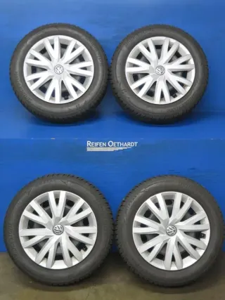 Original VW Golf VIII Seat Leon Typ KL 16 Zoll Stahlrad Winterräder 5Q0601027BQ Schwarz Winterreifen 2x 6,7 mm / 2x 7,3 mm - Bild 12