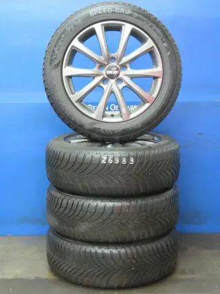 Audi Q2 Seat Ateca Skoda Karoq VW T-Roc 17 Zoll Winterräder Alufelgen OX17 7017 V7 Grau Winterreifen 2x 6,4 mm / 2x 7 mm - Bild 2