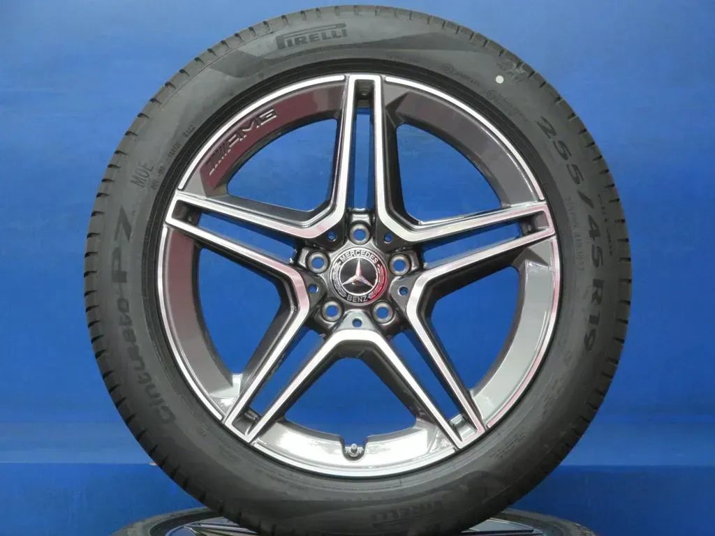 NEU Original Mercedes S-Klasse Typ W223 19 Zoll AMG 5-Doppelspeichen-Rad Sommerräder + RDKS Alufelgen A2234011300 Anthrazit glanzgedreht Sommerreifen - Bild 1