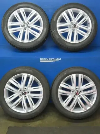 Original VW Tiguan VW Tiguan Allspace 19 Zoll Auckland Winterräder 5NA601025F Silber 4x 8,3 mm Winterreifen Alufelgen 5NA601025N - Bild 14