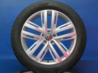 Original VW Tiguan VW Tiguan Allspace 19 Zoll Auckland Winterräder 5NA601025F Silber 2x 7,1 mm / 2x 7,6 mm Winterreifen Alufelgen 5NA601025N - Bild 1
