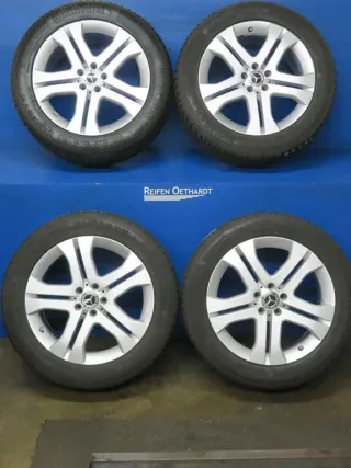 Original Mercedes ML Typ 164 19 Zoll 5-Doppelspeichen-Rad Winterräder + RDKS Alufelgen A1644014802 Silber Winterreifen 4x 8 mm - Bild 14