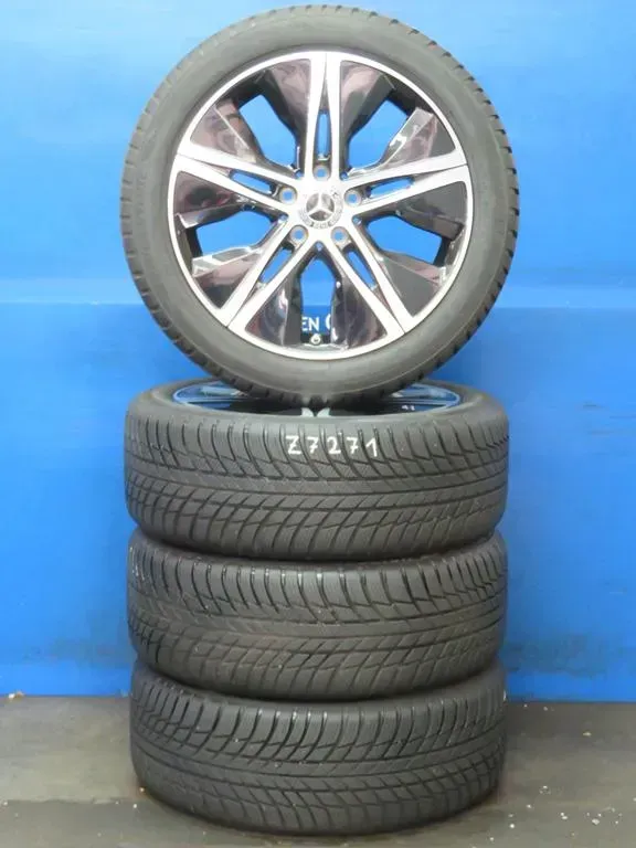 Original Mercedes A-Klasse Mercedes B-Klasse Mercedes CLA 18 Zoll 5-Speichen-Rad Winterräder + RDKS A1774010500 Schwarz Winterreifen - Bild 1