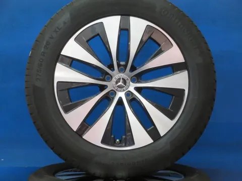 Background image for Original Mercedes GLE SUV + Coupe Typ: V167 + C167 20 Zoll 5-Doppelspeichen-Rad Winterräder + RDKS A1674013301 + A1674013401 Schwarz glanzgedreht Winterreifen 2x 6,3 mm 2x 5,3 mm