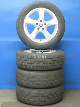 Original Mercedes V-Klasse Typ W447 bis 02/2024 Mercedes Vito Typ 447 Winterräder 17 Zoll 5-Speichen-Rad RDKS Silber Winterreifen gebraucht - Bild 1