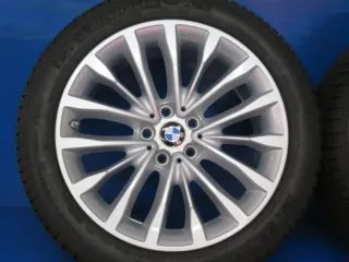 Original BMW 5er Typ G30 / G31 Winterräder Alufelgen 18 Zoll W-Speiche Styling 632 RDKS 6863418 Silber Winterreifen 4x 7 mm - Bild 10