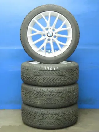 Original BMW 1er F20 F21 BMW 2er F22 F23 17 Zoll Styling 380 Winterräder + RDKS Alufelgen 6796205 Silber Winterreifen 4x 7,3 mm - Bild 2