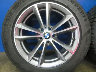 Original BMW 5er Typ G30 / G31 17 Zoll V-Speiche Winterräder + RDKS Alufelgen 6863417 Silber Winterreifen 2x 8 mm / 2x 8,4 mm - Bild 18