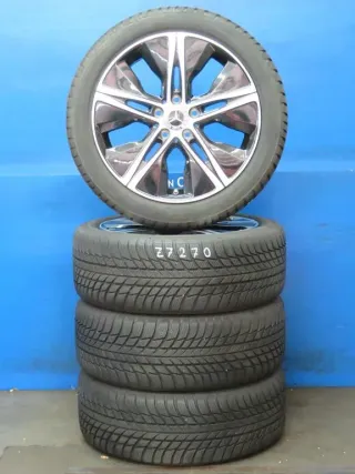 Original Mercedes A-Klasse Mercedes B-Klasse Mercedes CLA 18 Zoll 5-Speichen-Rad Winterräder + RDKS A1774010500 Schwarz Winterreifen - Bild 1