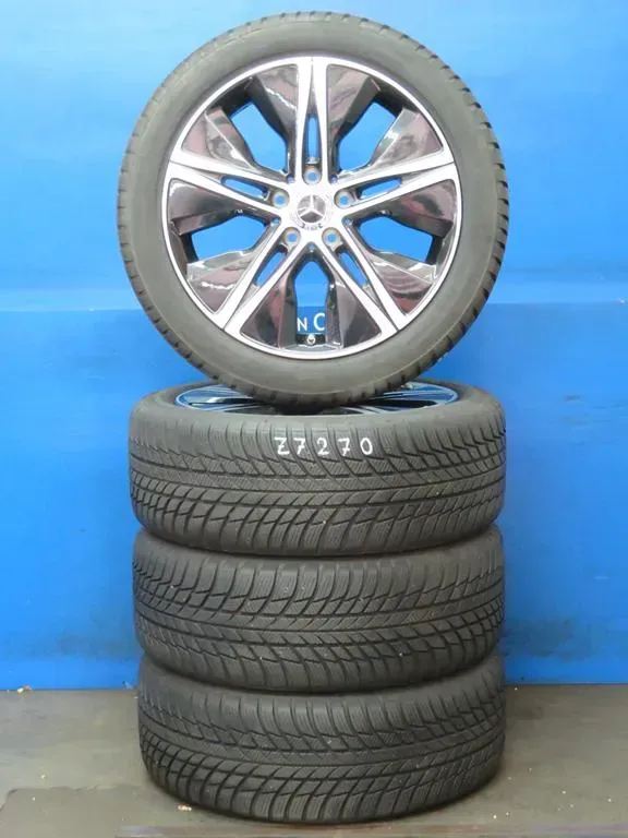 Original Mercedes A-Klasse Mercedes B-Klasse Mercedes CLA 18 Zoll 5-Speichen-Rad Winterräder + RDKS A1774010500 Schwarz Winterreifen - Bild 1