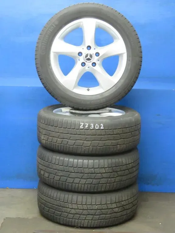 Original Mercedes V-Klasse Typ W447 bis 02/2024 Mercedes Vito Typ 447 Winterräder 17 Zoll 5-Speichen-Rad RDKS Silber Winterreifen gebraucht - Bild 1