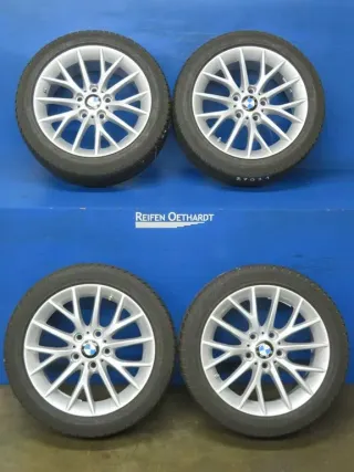 Original BMW 1er F20 F21 BMW 2er F22 F23 17 Zoll Styling 380 Winterräder + RDKS Alufelgen 6796205 Silber Winterreifen 4x 7,3 mm - Bild 17