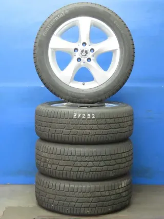 Original Mercedes V-Klasse Typ W447 bis 02/2024 Mercedes Vito Typ 447 Winterräder 17 Zoll 5-Speichen-Rad RDKS Silber Winterreifen gebraucht - Bild 1