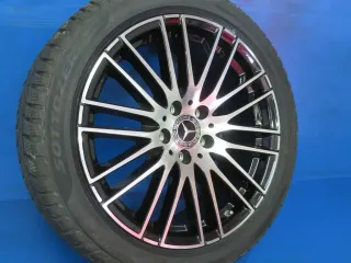 Original C-Klasse Limousine Typ W206 / T-Modell Typ S206 - nicht freigegeben für AMG-Motorisierungen 18 Zoll 10-Speichen-Rad Winterräder + RDKS A2064014900 Schwarz Winterreifen neu - Bild 3