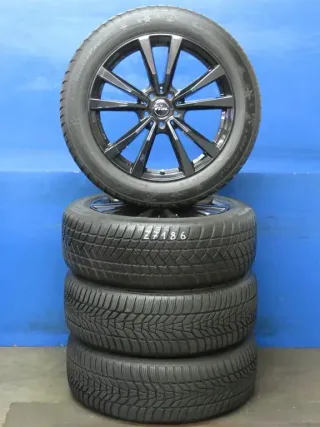 Audi Q5 + SQ5 Typ 8R + FY 19 Zoll Winterräder Alufelgen M12 809 Schwarz Winterreifen 2x 7 mm 2x 7,2 mm - Bild 2