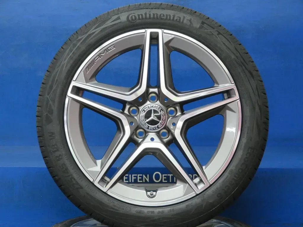 NEU Original A-Klasse Typ 177 B-Klasse Typ 247 CLA Typ 118 18 Zoll AMG 5-Doppelspeichen-Rad Sommerräder + RDKS Alufelgen A1774011500 Tremolit metallic / glanzgedreht Sommerreifen - Bild 1