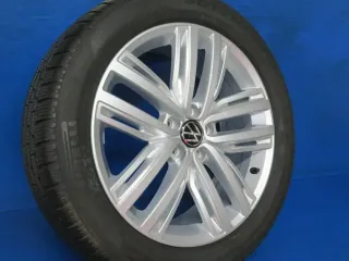 Original VW Tiguan VW Tiguan Allspace 19 Zoll Auckland Winterräder 5NA601025F Silber 4x 8,3 mm Winterreifen Alufelgen 5NA601025N - Bild 3
