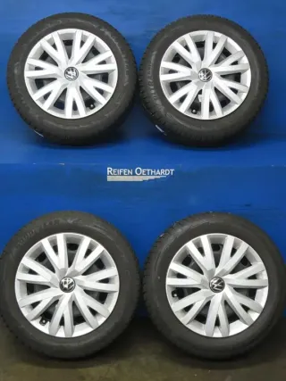 Original VW Golf VIII Seat Leon Typ KL 16 Zoll Stahlrad Winterräder 5Q0601027BQ Schwarz Winterreifen 2x 5,8 mm / 2x 6,6 mm - Bild 12