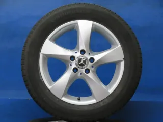 Original Mercedes V-Klasse Typ W447 bis 02/2024 Mercedes Vito Typ 447 Winterräder 17 Zoll 5-Speichen-Rad RDKS Silber Winterreifen gebraucht - Bild 2