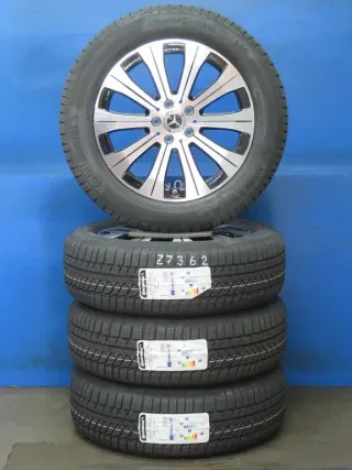 Original Mercedes Benz EQA Mercedes Benz EQB 18 Zoll 10-Speichen-Design Winterräder + RDKS A2434010000 Schwarz Winterreifen neu - Bild 1