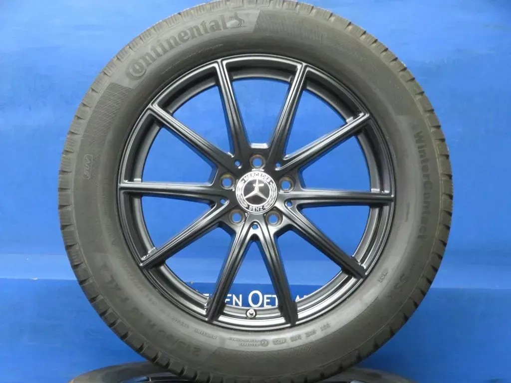 Original Mercedes GLB X247 Mercedes GLA H247 18 Zoll 10-Speichen-Rad Winterräder + RDKS A2474012600 Schwarz Winterreifen - Bild 1