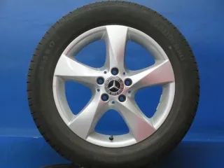 Original Mercedes V-Klasse Typ W447 bis 02/2024 Mercedes Vito Typ 447 Winterräder 17 Zoll 5-Speichen-Rad RDKS Alufelgen A4474012200 Silber Winterreifen 2x 5,5 mm / 2x 6 mm - Bild 1