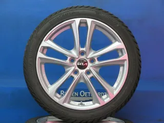 Original Kia Ceed Typ CD Winterräder Alufelgen 18 Zoll 5-Doppelspeichen-Design Winterräder + RDKS KH27 7518 Silber Winterreifen 2x 6 mm / 2x 8 mm - Bild 1