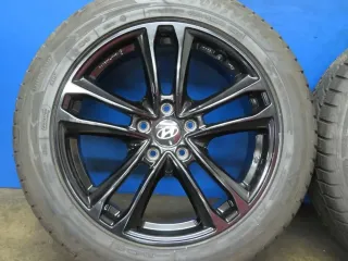 Original Hyundai Tucson Typ NX4 18 Zoll 5-Doppelspeichen-Design Winterräder Alufelgen + RDKS KH27 7518 Schwarz Winterreifen 4x 7,2 mm - Bild 15
