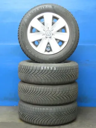 Original VW T-Roc Audi Q2 16 Zoll Stahlrad Winterräder 5Q0601027CJ Schwarz Winterreifen 2x 7,5 mm / 2x 8 mm - Bild 1