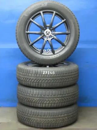 Original Mercedes GLB X247 Mercedes GLA H247 18 Zoll 10-Speichen-Rad Winterräder + RDKS A2474012600 Schwarz Winterreifen - Bild 2