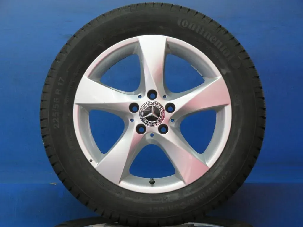 Original Mercedes V-Klasse Typ W447 bis 02/2024 Mercedes Vito Typ 447 Winterräder 17 Zoll 5-Speichen-Rad RDKS Alufelgen A4474012200 Silber Winterreifen 2x 7,3 mm 2x 8,3 mm - Bild 1