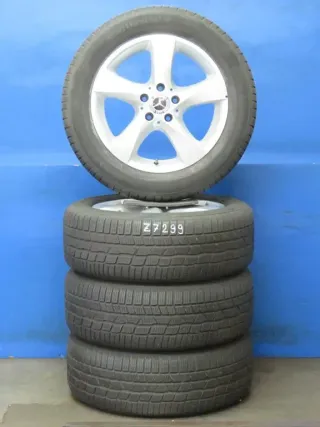 Original Mercedes V-Klasse Typ W447 bis 02/2024 Mercedes Vito Typ 447 Winterräder 17 Zoll 5-Speichen-Rad RDKS Silber Winterreifen gebraucht - Bild 1