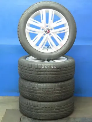 Original VW Tiguan VW Tiguan Allspace 19 Zoll Auckland Winterräder 5NA601025F Silber 4x 8,3 mm Winterreifen Alufelgen 5NA601025N - Bild 2