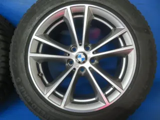 Original BMW 5er Typ G30 / G31 17 Zoll V-Speiche Winterräder + RDKS Alufelgen 6863417 Silber Winterreifen 2x 8 mm / 2x 8,4 mm - Bild 13